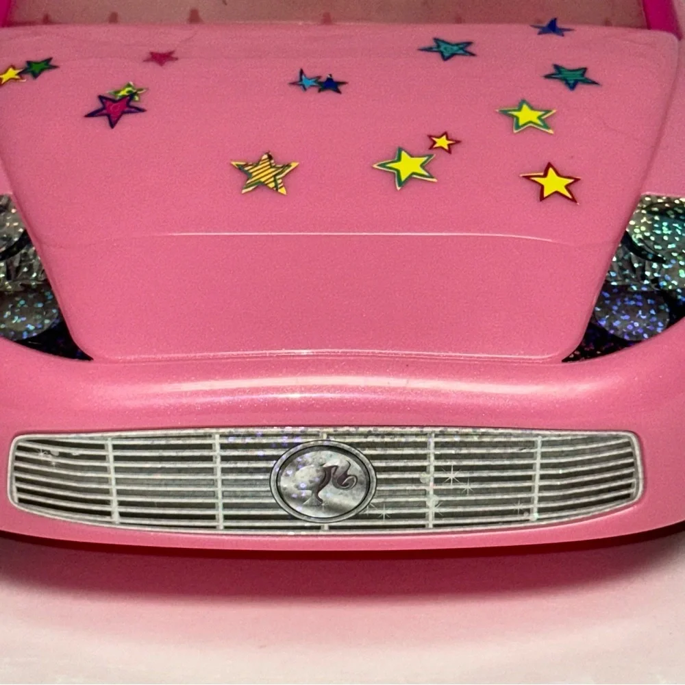 Barbie Doll Sports 2010 Car Glam Pink Convertible Doll Mattel Toy with Seat Belt